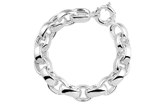 Bracciale argento 925 grumetta testa di pantera