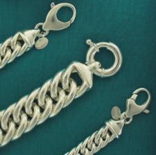 Double curb link bracelets