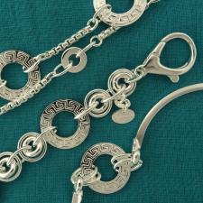 Greek key link bracelets