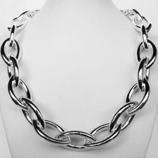 Silver ogival mesh chain necklaces