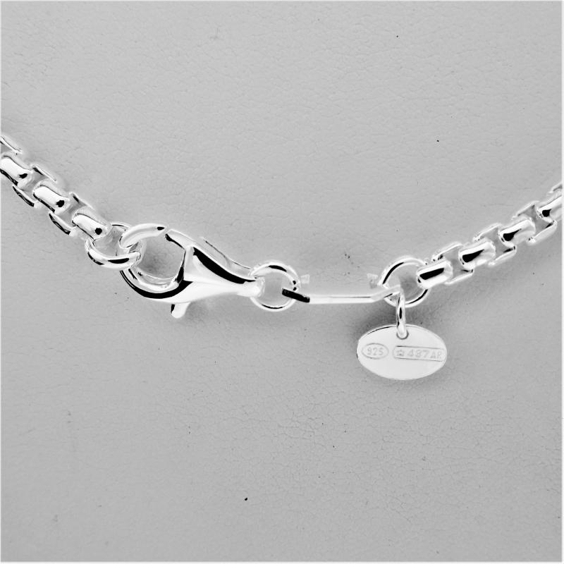 Box Chain Necklace in Sterling Silver, 3.6mm