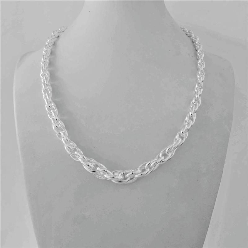 Necklace Layering Silver Necklaces Rope Chain Necklace and Love – CIVIBUY