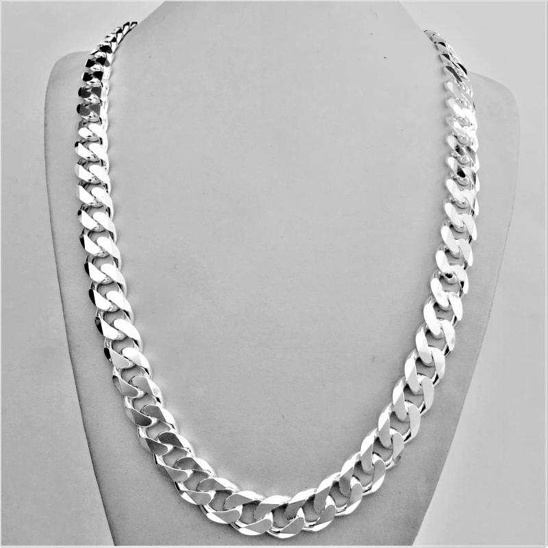 925 Sterling Silver CURB Chain Necklace 16 41cm, 18 46cm, 20 ...