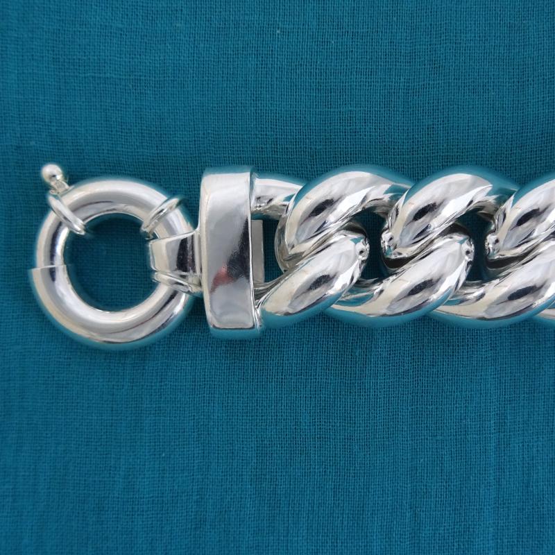 NKlaus Bracciale In Argento 925 Per Donna - Catena A Piselli Cava Rotonda, Lunghezza 22 Cm, Larghezza 5,34 Mm, Elegante E Semplice