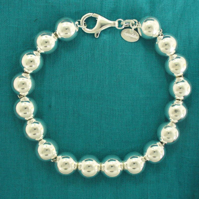 Top more than 83 sterling silver ball bracelet 10mm super hot - in ...