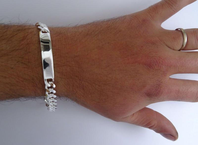 Treasurebay Bracciale Uomo E Donna In Argento Sterling 925 - Modello Intrecciato - Peso 26g - Regalo In Scatola Lussuosa