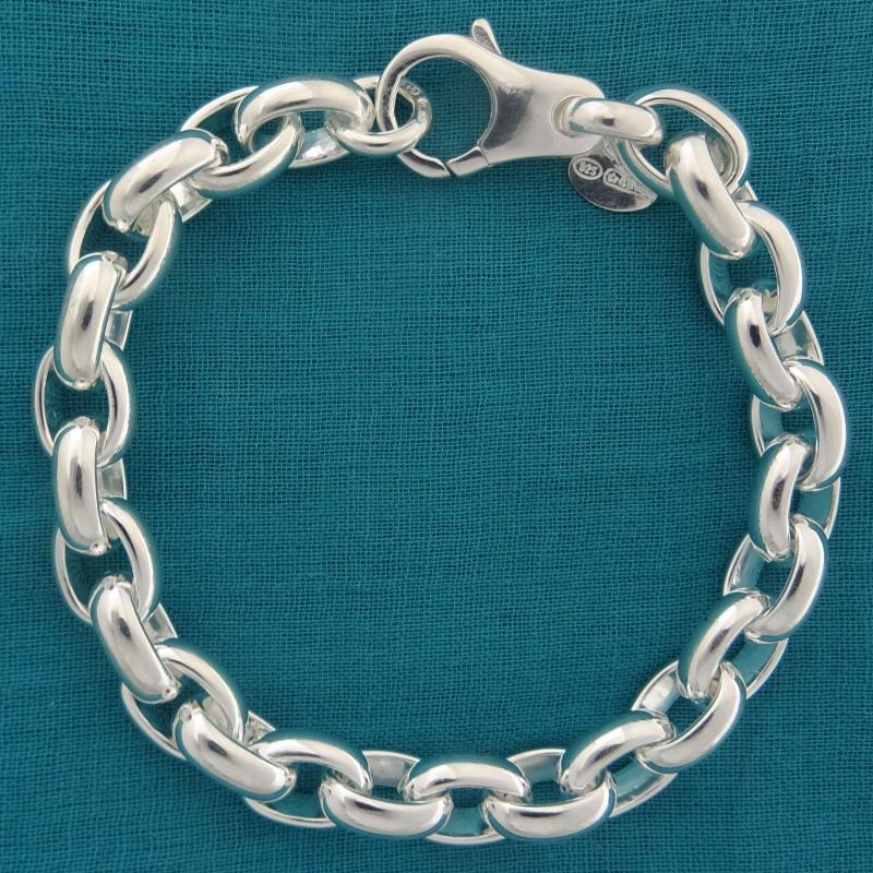 Bracciale catena a maglie ovali in argento
