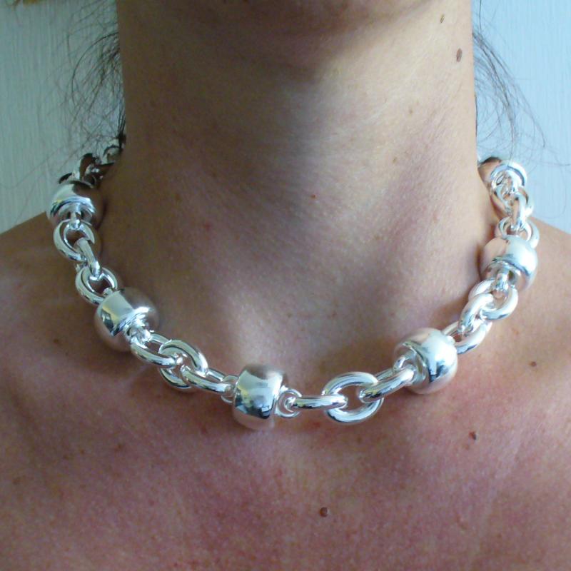 NKlaus Collana Argento 925 – Catina Fantasia 40cm, Larghezza 1,5mm, Regalo Donna