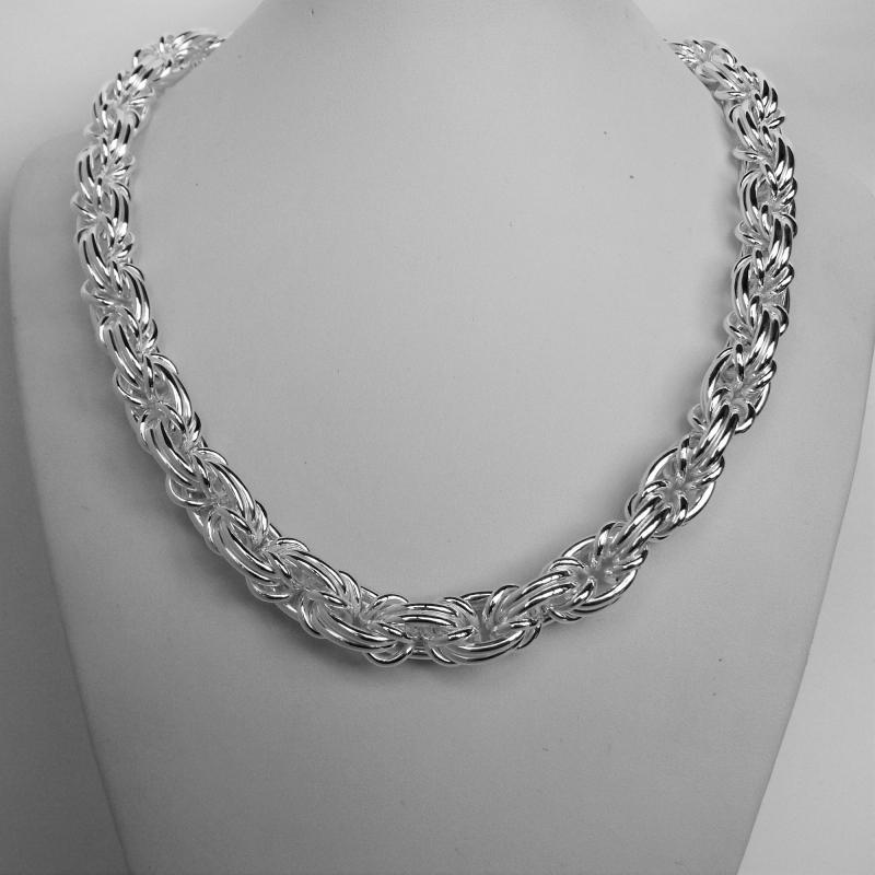 Sterling Silver Bulk / Spooled Round Byzantine Handmade Chain in Sterling  Silver (3.40 mm - 9.10 mm) | Ross Metals