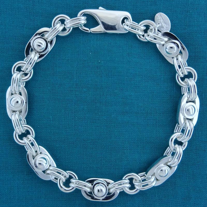 Bracciale Donna In Argento Sterling 925 Massiccio – Regolabile 17-21 Cm – Larghezza 2 Cm – Gioiello Artigianale Made In EU