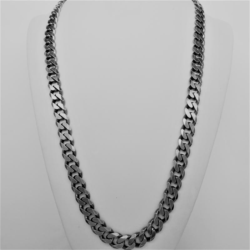 20mm Heavy Curb Silver Necklace Chain | Silverwow.net – SilverWow™