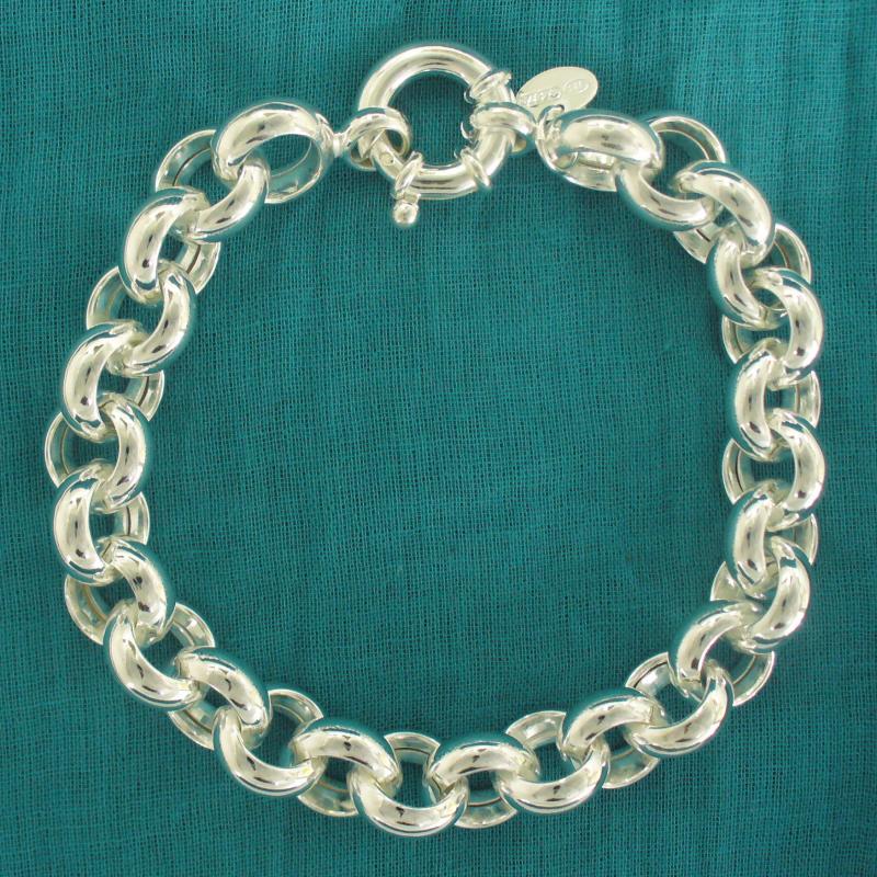 Heavy Silver Belcher Chain Bracelet | Hersey & Son Silversmiths