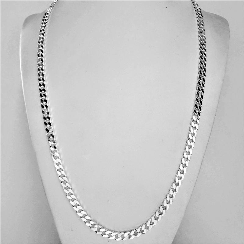 925 Sterling Silver Layering Necklace | Sterling Silver Curb Chain Mens -  U7 925 - Aliexpress