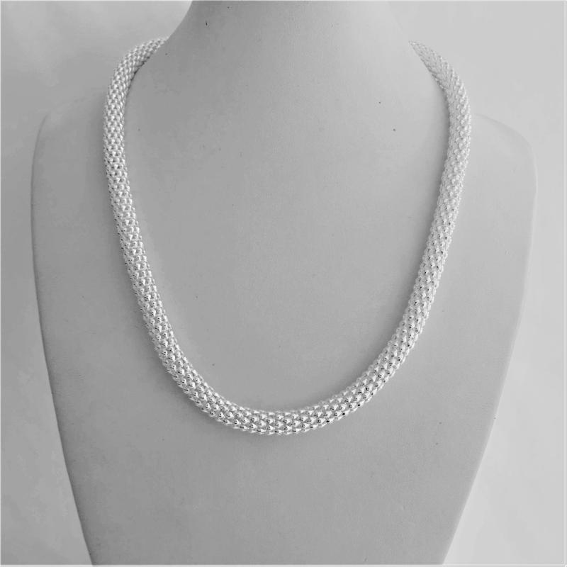 Damiano Argenti – Collana Pop Corn Mini In Argento 925, Lunghezza 40 Cm, Anallergica, Made In Italy