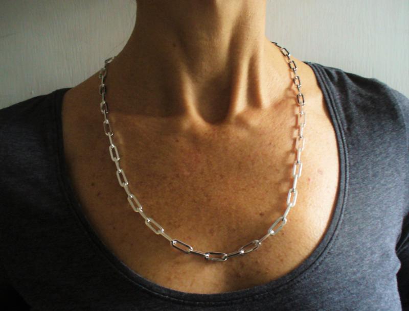 Collana Uomo In Argento Sterling 925, Senza Nichel, 55 Cm, Larghezza 8 Mm, Peso 36 G, Confezione Regalo