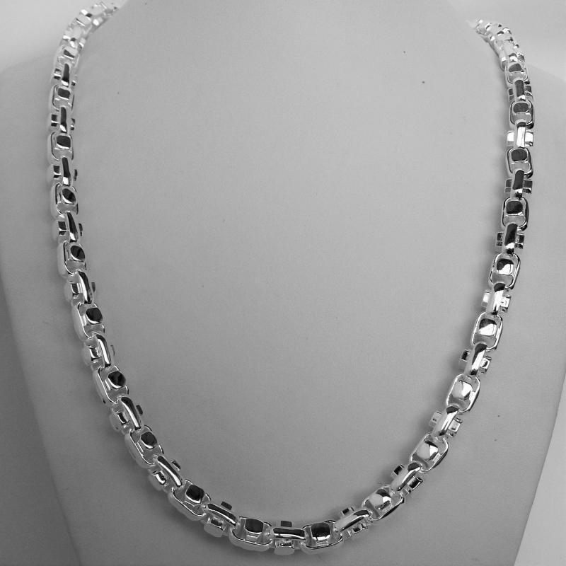 Solid handmade silver necklace for men