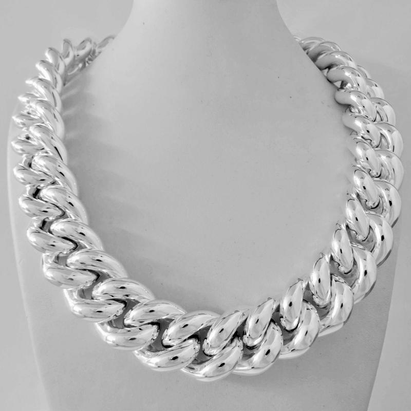 Large sterling silver necklaces sales