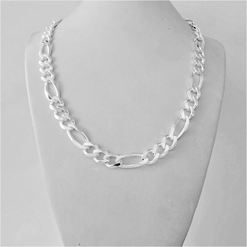 PLANETYS Catenina Figaro In Argento 925 Placcato Oro 18K | Larghezza 2.5 Mm | Lunghezze 40-70 Cm