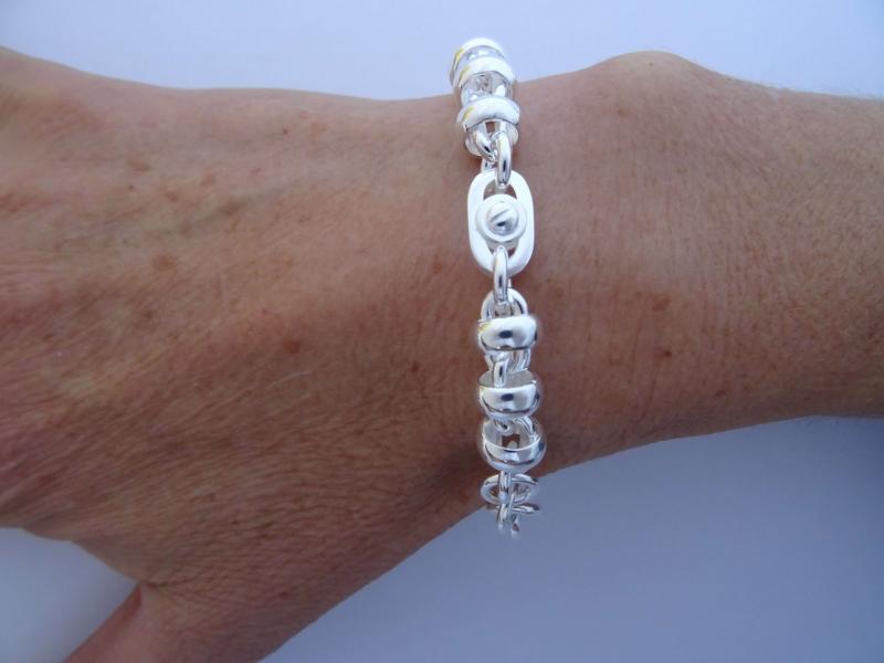 Elli Bracciale Argento 925 Con Motivo A Piuma, Gioiello Fatto A Mano, Elegante E Femminile, In Confezione Velluto