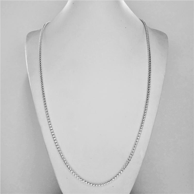 925 Sterling Silver Box Chain Layering Necklace - Laurane Elisabeth