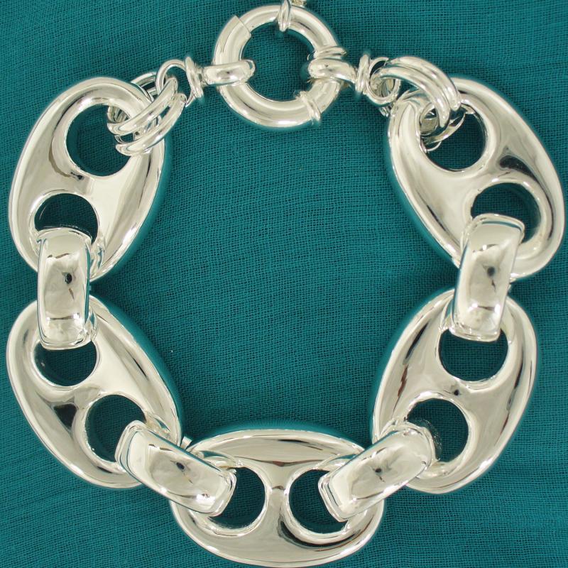 LES POULETTES BIJOUX Bracciale Argento 925 - Maglia A Corda 2mm, Gioiello Artigianale Con Cofanetto