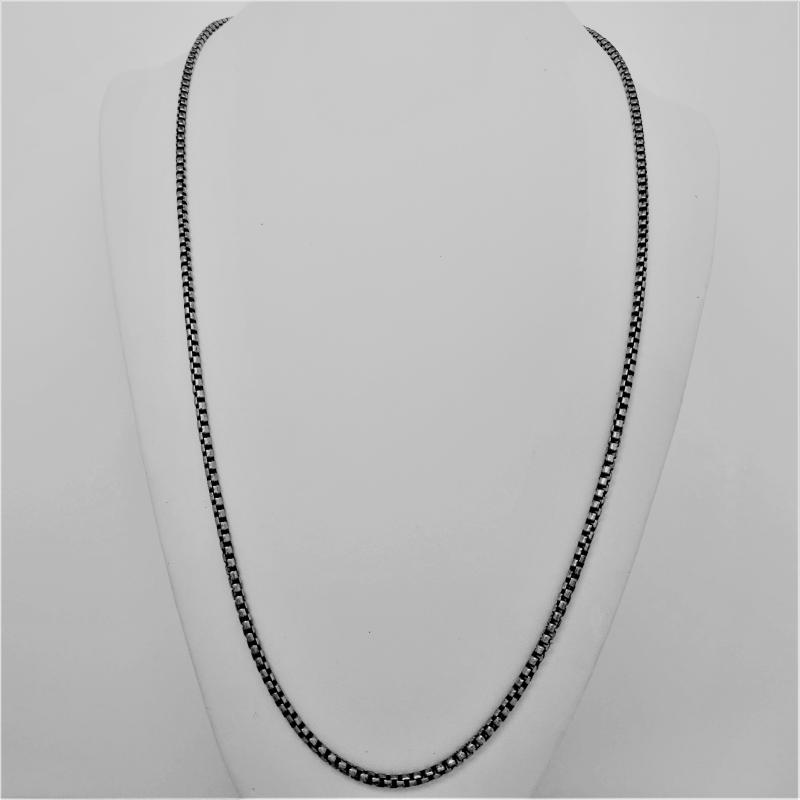 Sterling Silver Box Chain Necklaces — Longyear Museum