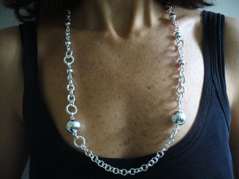 NKlaus Collana Argento 925 Uomo Donna 70cm Catena A Sfere 3mm – Eleganza Pura 4262