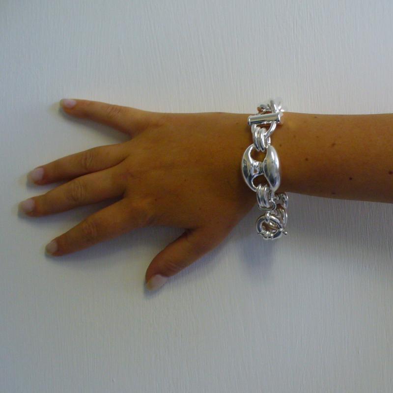 Medaglione Tuscany Silver In Argento 925 | Ovale Effetto Trapuntato | Catena Grumetta 46 Cm | Riciclato