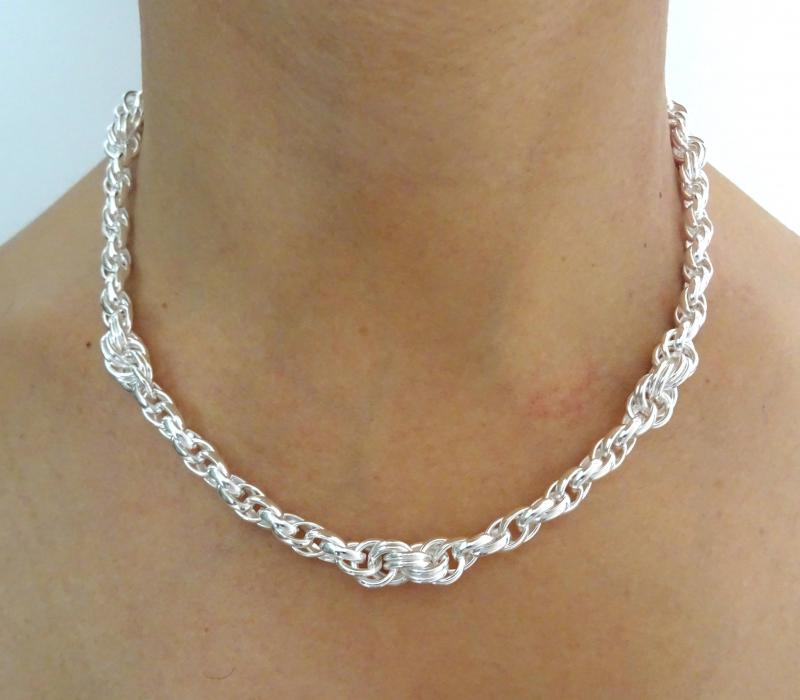 Collana Uomo Argento 925 – Catena Ritorta Sessione – Larghezza 8,2 Mm, Lunghezza 50 Cm – NKlaus Gioiello Massiccio