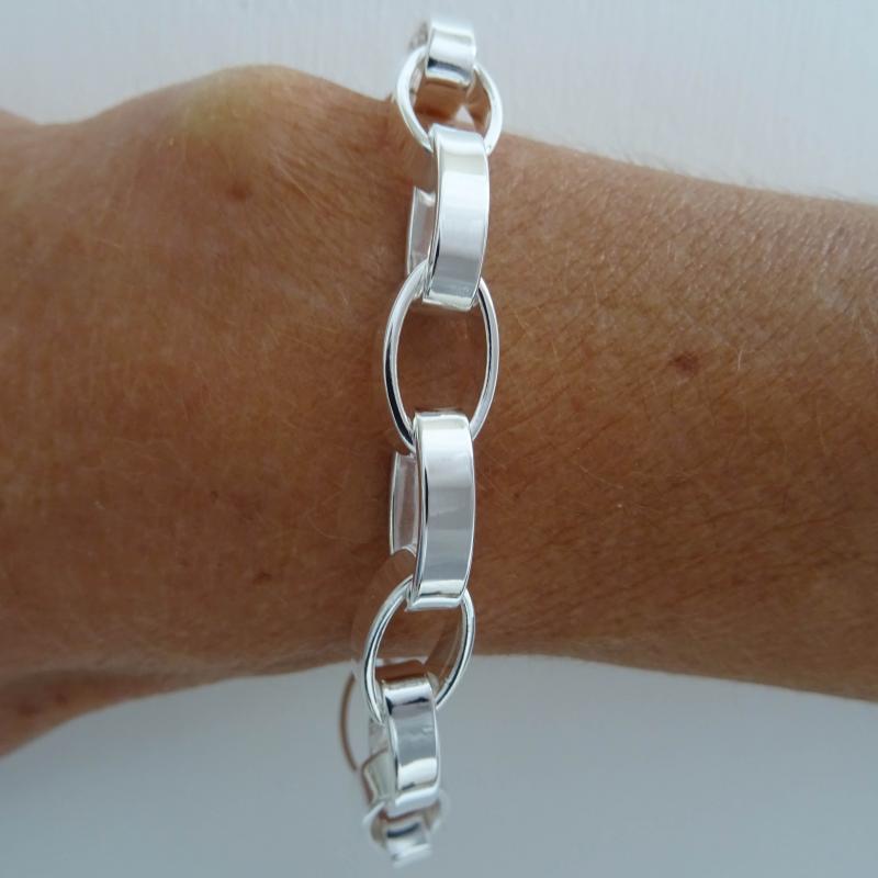 Bracciale Donna Argento 925 Con Maglie Ovali Piatte – Tuscany Silver – 19 Cm