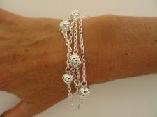 Bracciale 4 file multifilo per donna in argento 925