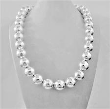 Sterling silver ball bead necklace 16mm