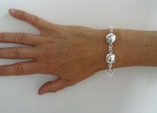 Silver tube bracelet