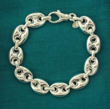 Sterling silver mariner link bracelet