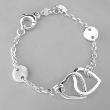 Bracciale con cuori in argento 925 massiccio