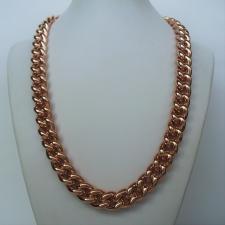 925 silver 18kt rose gold plating curb necklace
