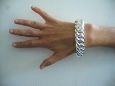 Silver double curb bracelet from Italy