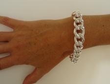 Italy sterling silver curb bracelet made in Italy