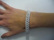 Sterling silver double curb bracelet