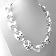 Sterling silver women's maglia marina link necklace