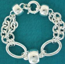 Bracciale barilotto 18mm fantasia. Gioielli in argento.