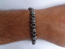 Oxidized 925 silver men's bracelet 8,5mm