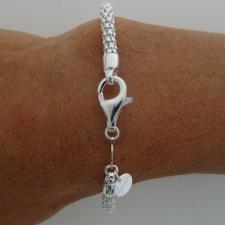 Popcorn bracciale in argento 925