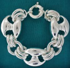 Sterling silver maglia marina link bracelet