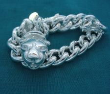 Sterling silver panther bracelet. 