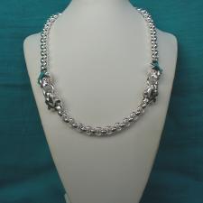 Sterling silver panther necklace
