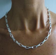 Sterling silver men's chain necklace