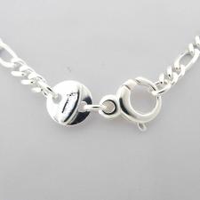Sterling silver Figaro necklace 4.6mm. Length 60 cm.  ROUND CLASP.