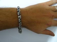 Bracciale argento uomo argento annerito 