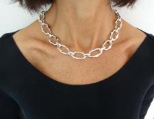 Collana argento catena donna maglie lunghe